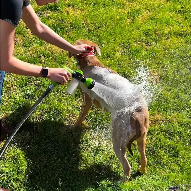 Bico pulverizador de alta pressão, pistola de chuveiro para cães, 3 modos ajustáveis, lavagem de animais de estimação, banho, espuma de água, pulverizador de sabão, ferramenta de limpeza para cães